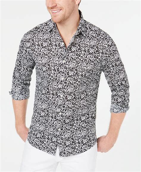 mens michael kors shirt|Michael Kors men's stretch shirt.